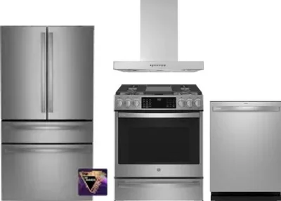 4 Piece Package Includes Refrigerator, Range, Hood And Dishwasher
